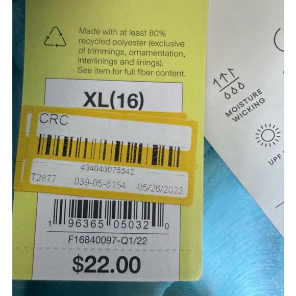 All in Motion Blue Hoodie Lightweight Activewear UPF 50+ Women's Size XL NEW NWT - Picture 4 of 6